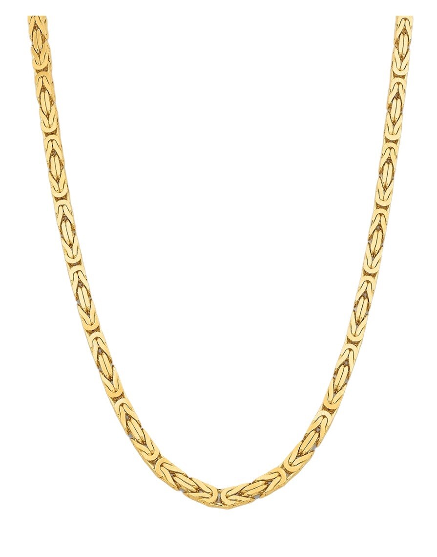 Byzantine Chain Necklaces – Solid 14K Yellow Gold and White Gold – 7″- 30″