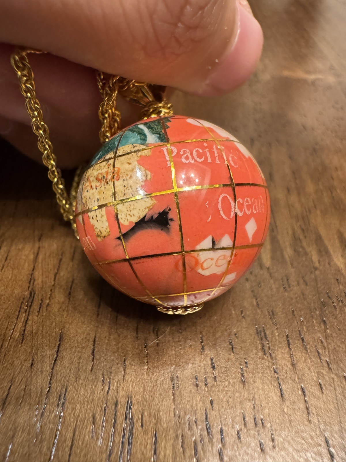 Vintage Michael Anthony 14k Yellow Gold Globe World Pendant Charm