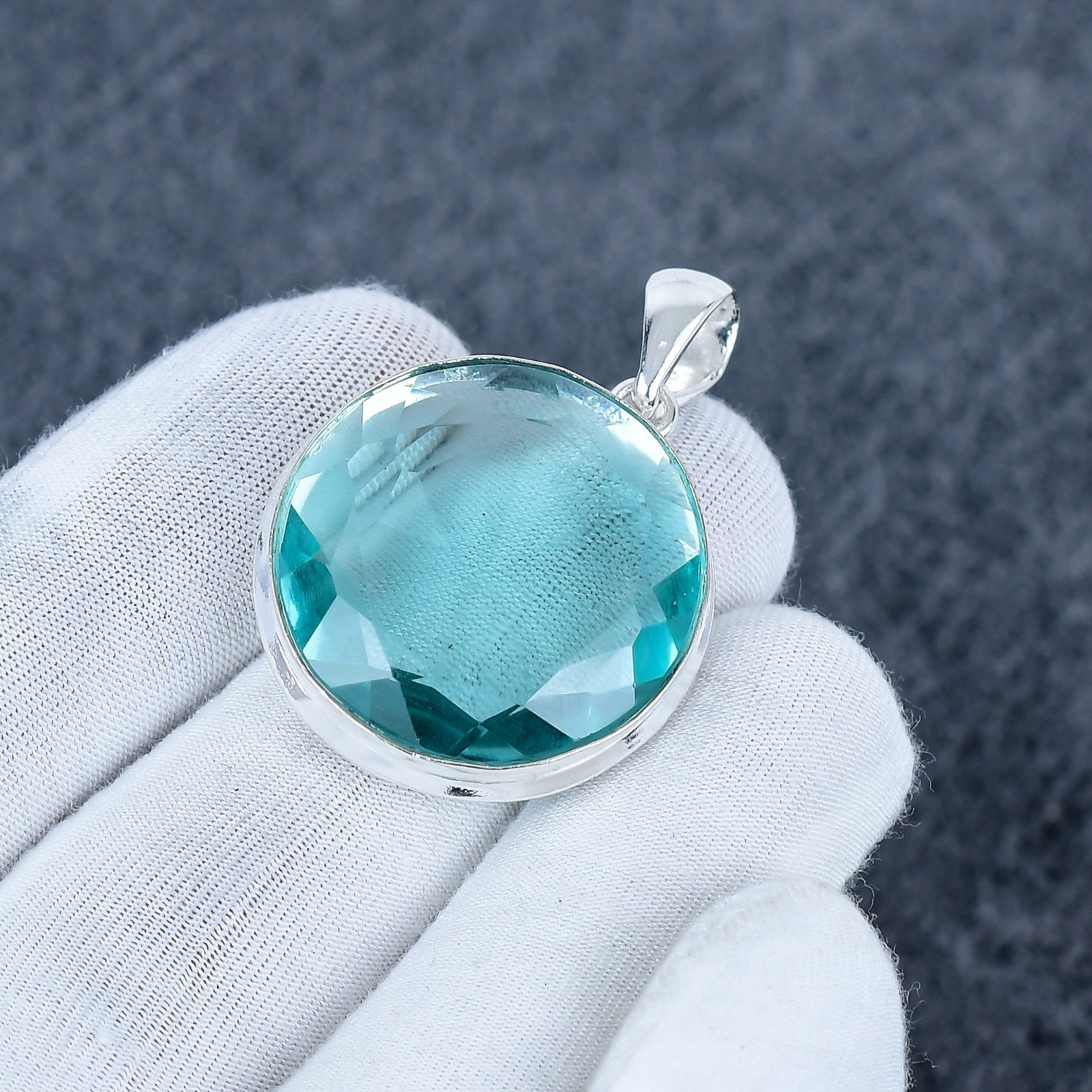 Aquamarine Pendant, 925 Sterling Silver Jewelry, Gemstone Jewelry, Handmade Gift
