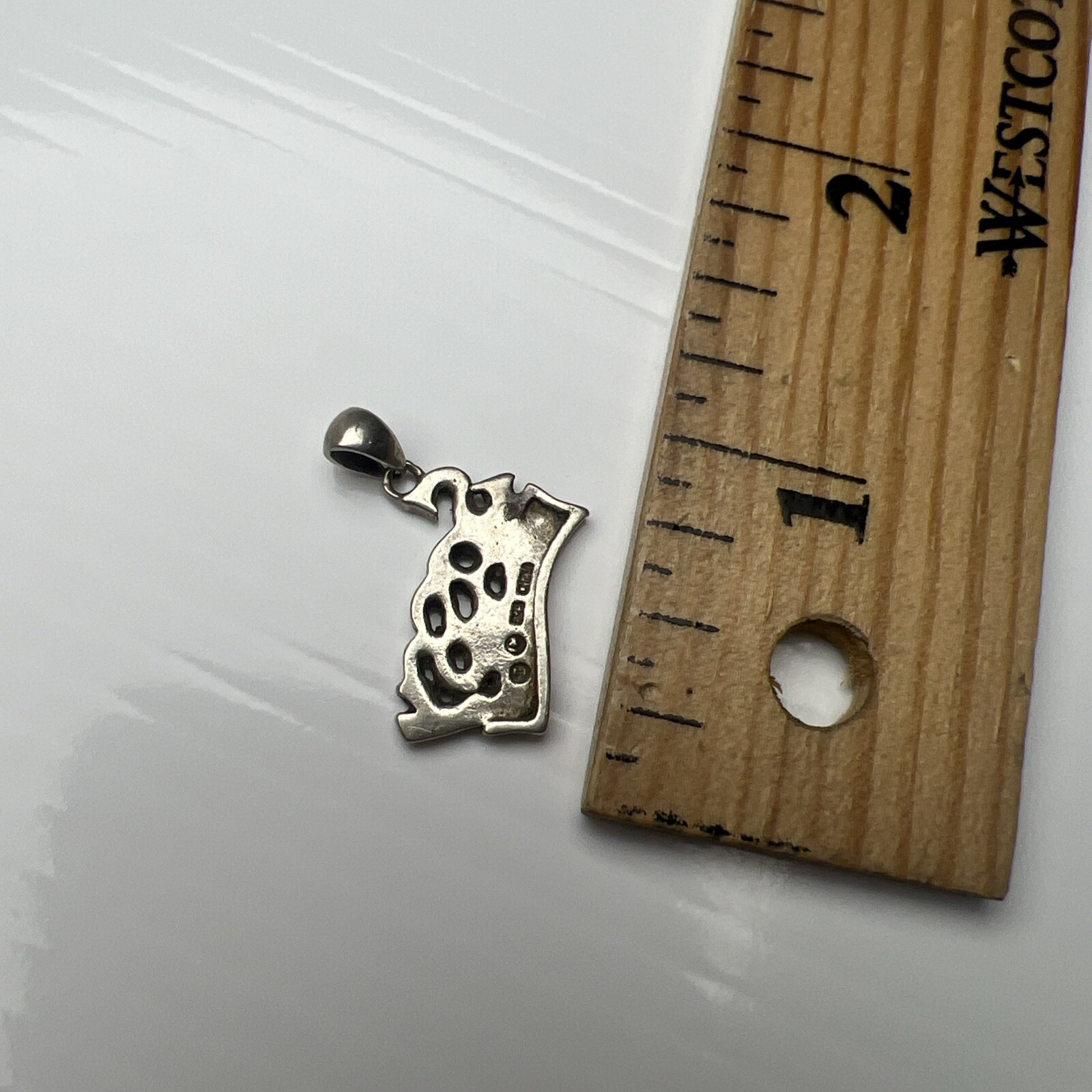 925 Sterling Silver Retro Pendant Charm SASSY Enamel Girl Brat Fashion