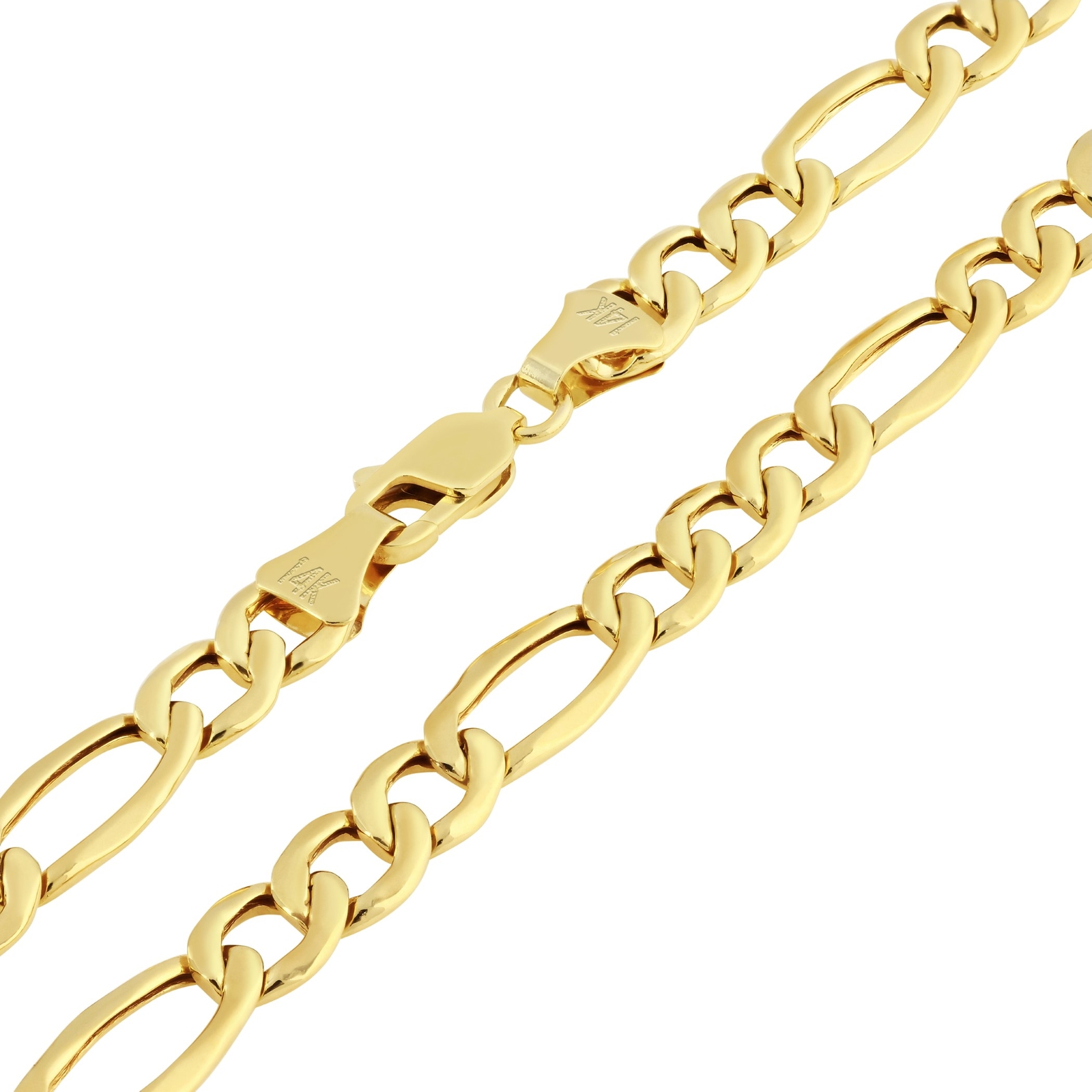 14K Yellow Gold 5.5mm Figaro Chain Link Italian Necklace Mens Womens 16″- 30″
