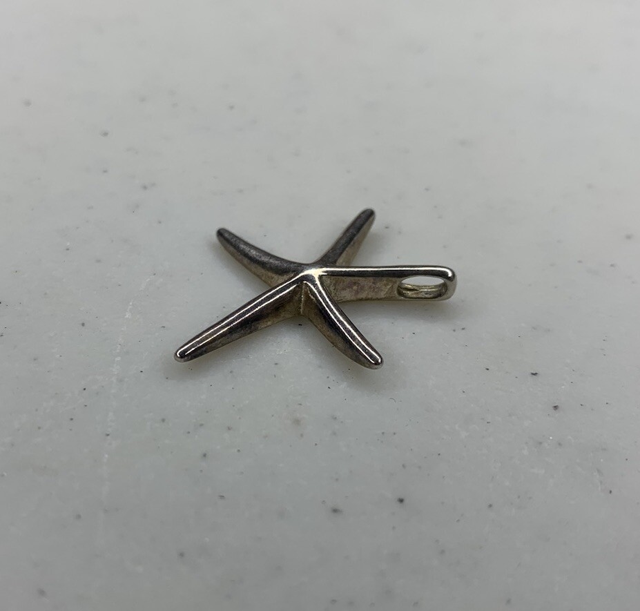 Used 925 Sterling Silver Starfish Pendant, Marked “925”, Unbranded – 3.5 Grams