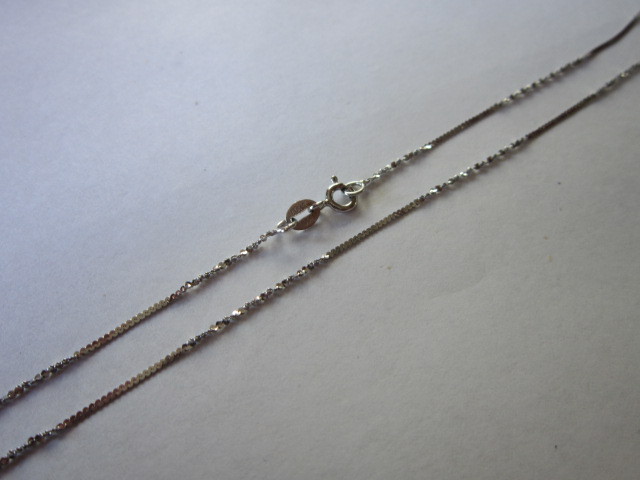 Sterling Silver Chain Cable twisted style 925 silver 18 inches 1.02mm Italy J