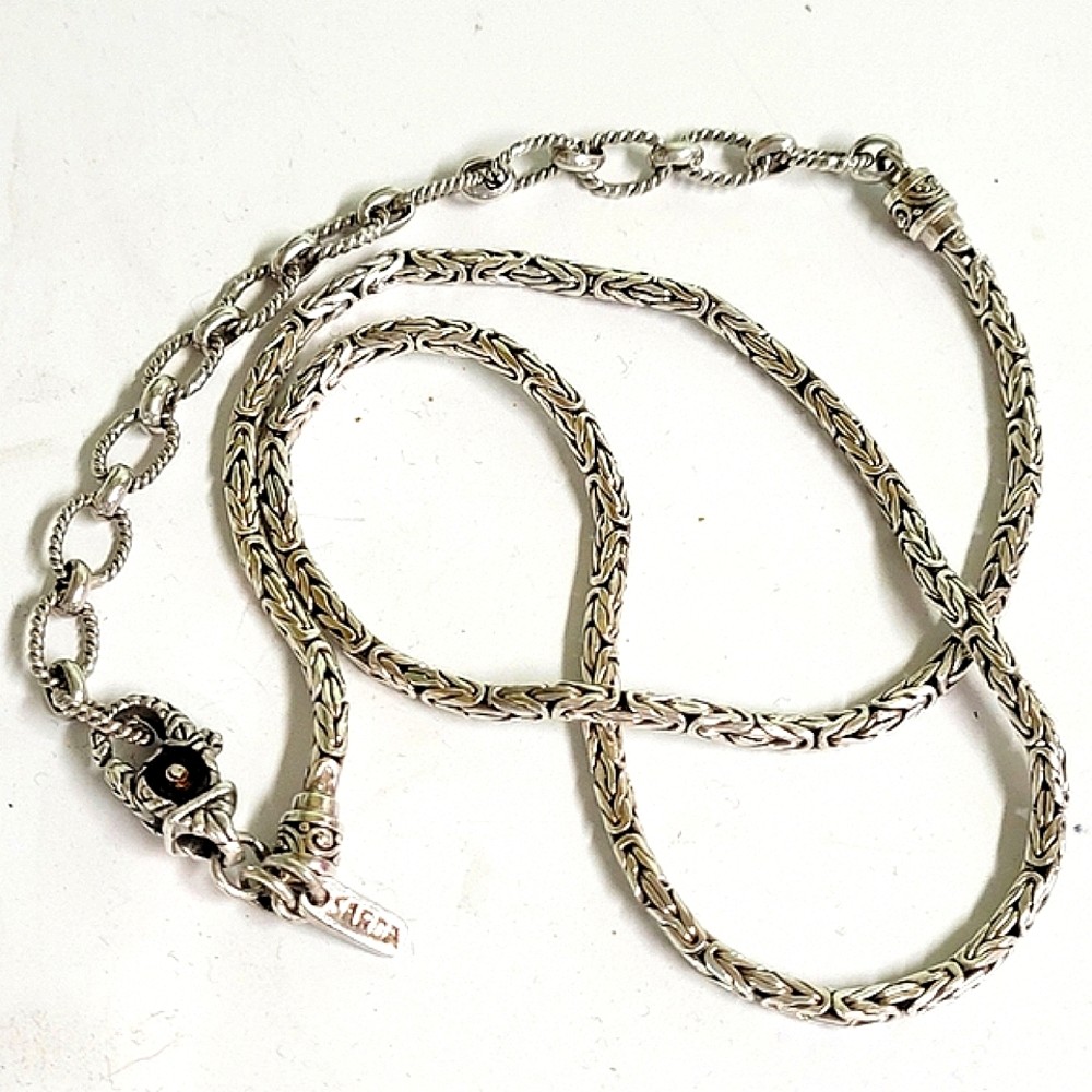 VTG SARDA STERLING SILVER 20.5 INCH NECKLACE 925 23.5g