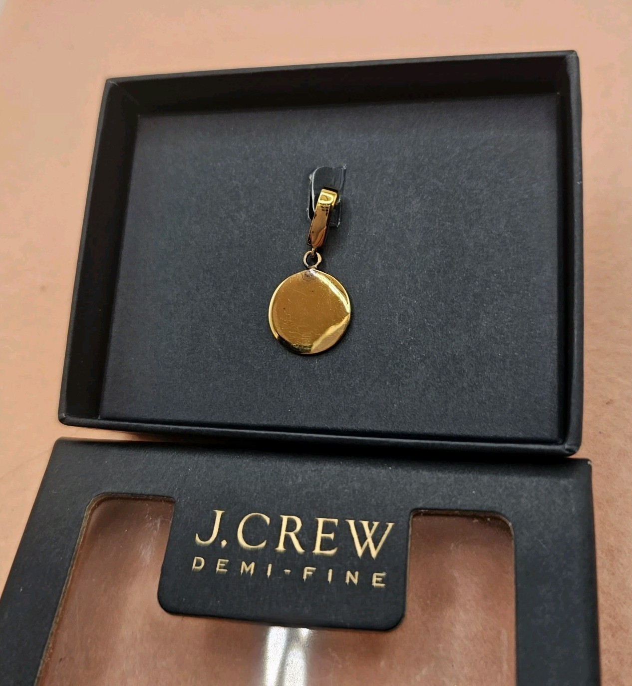 J crew 14k gold plated sterling silver small pendant original box