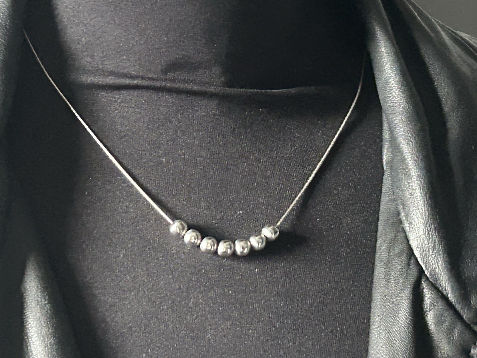 Vintage Sterling Silver Ball Bead 18” Necklace. Italy (7.63g) Full HM.