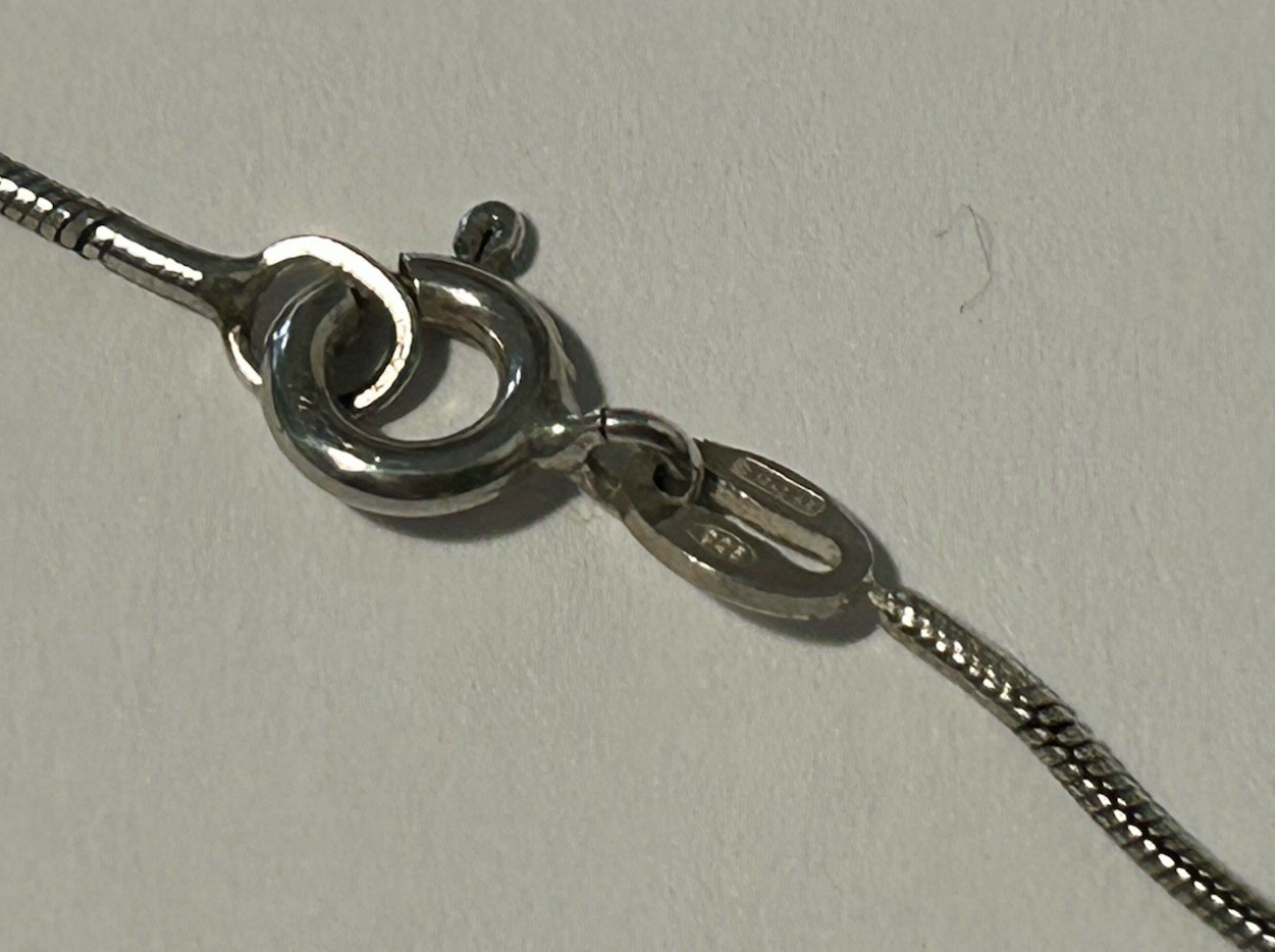 Vintage Sterling Silver Ball Bead 18” Necklace. Italy (7.63g) Full HM.