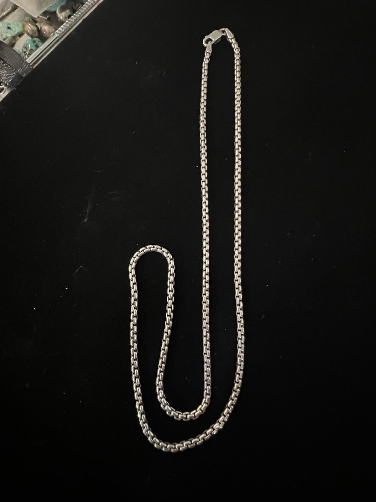 Sterling Silver 925 Italy Solid Round Box Link 17 Inch 2mm Necklace