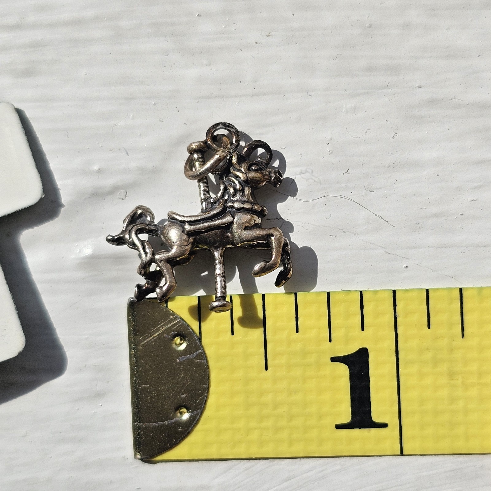 Sterling Silver Carousel Horse Pendant New