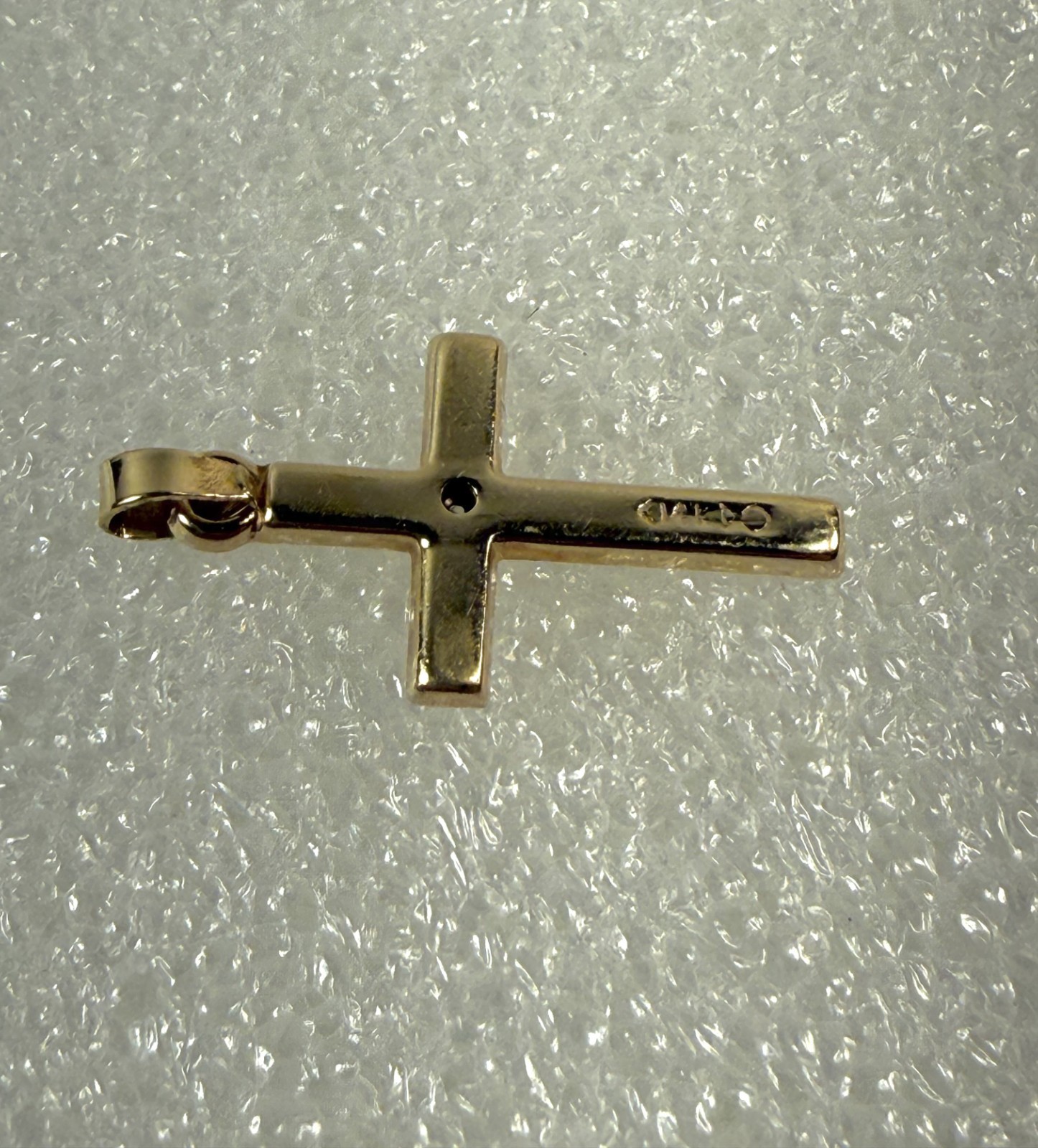 Vintage 14k Yellow & White Gold Cross Pendant