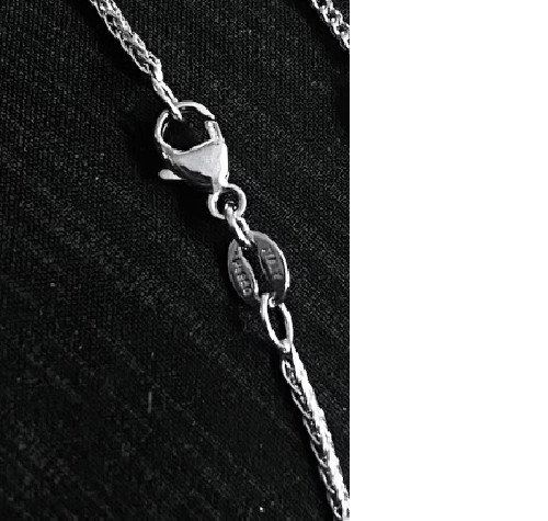 Platinum Diamond Cut Square Wheat Link Chain Necklace 1.4 mm 20″ 6.6 Grams