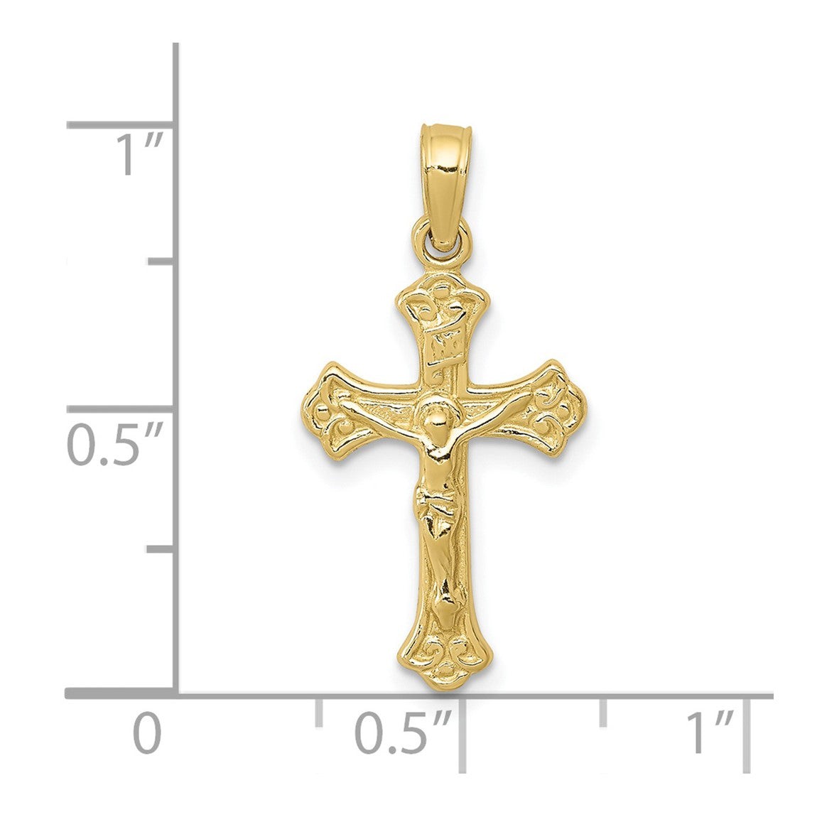 10k Yellow Gold Inri Crucifix Pendant