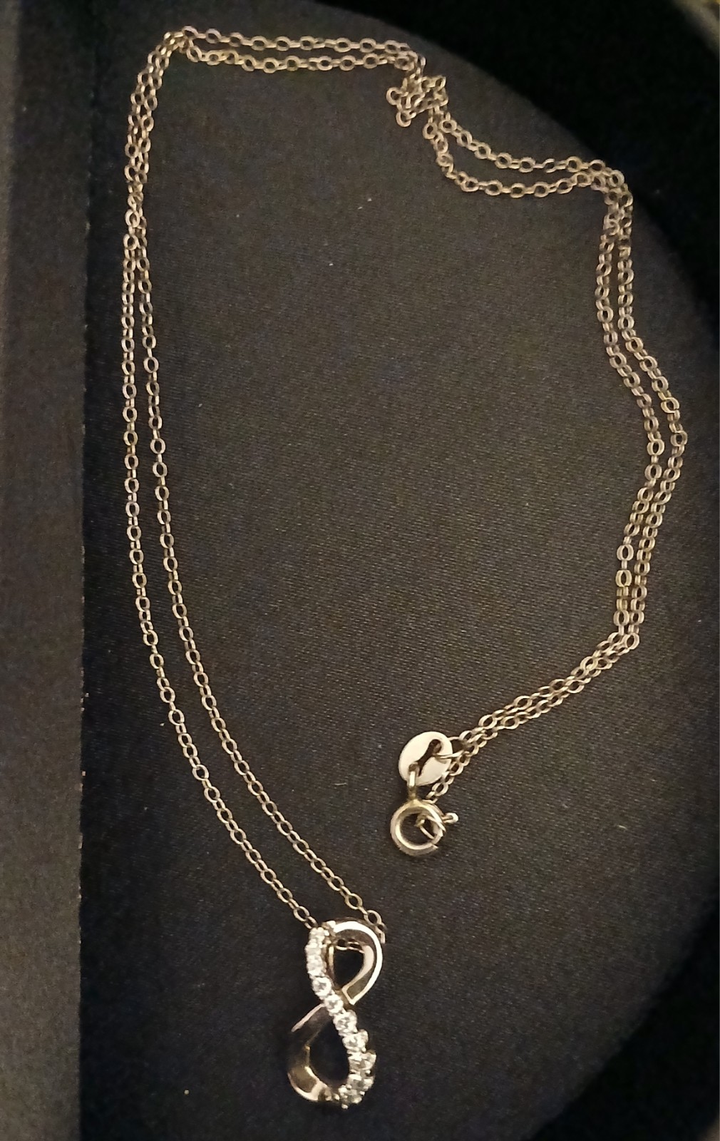Diamonluxe Infinity Pendant, 18 in. Sterling Silver Chain