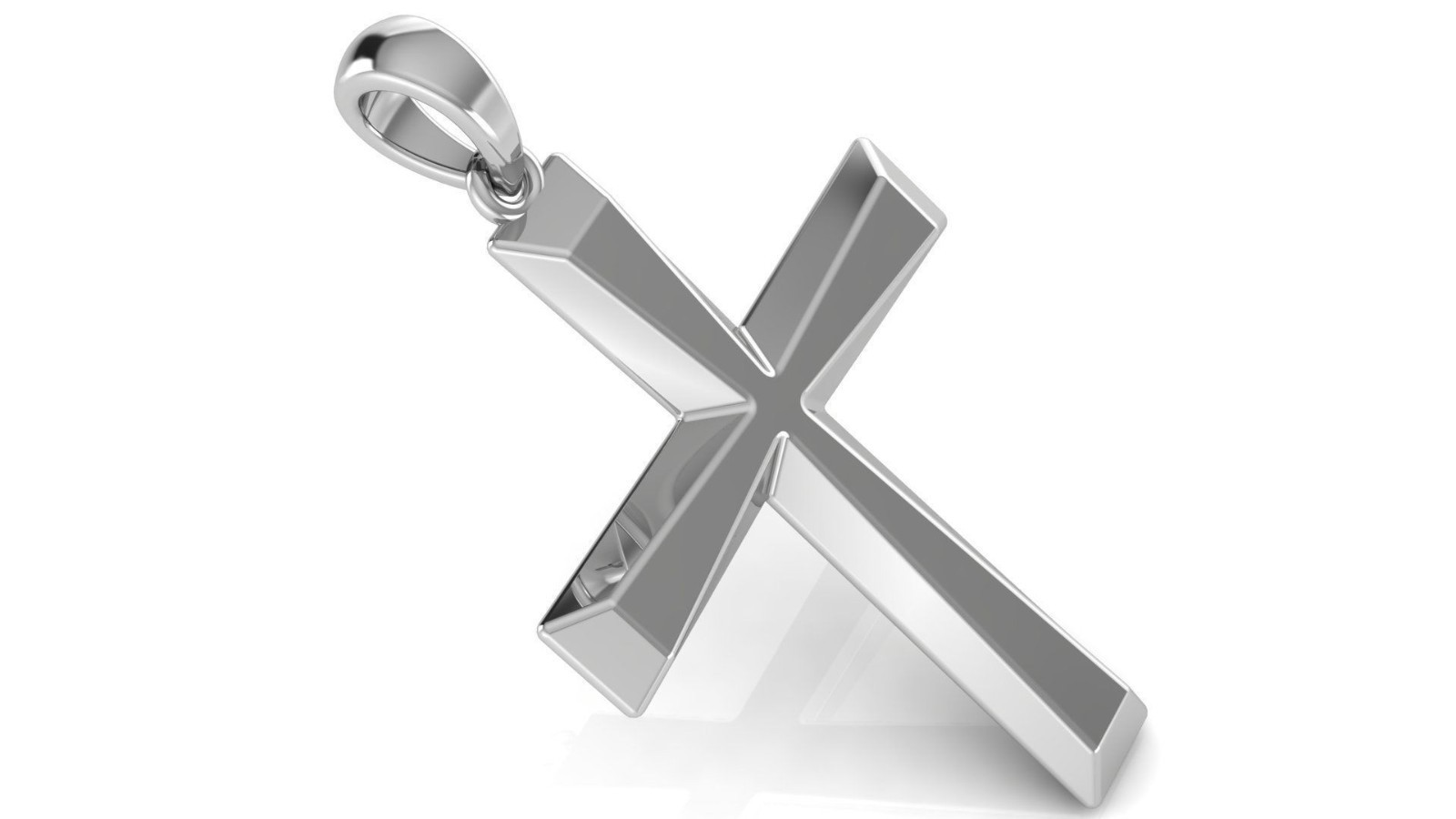 Bar Style Cross Pendant 999 Fine Silver 30mm (1.18”) 4g Handmade USA Christian