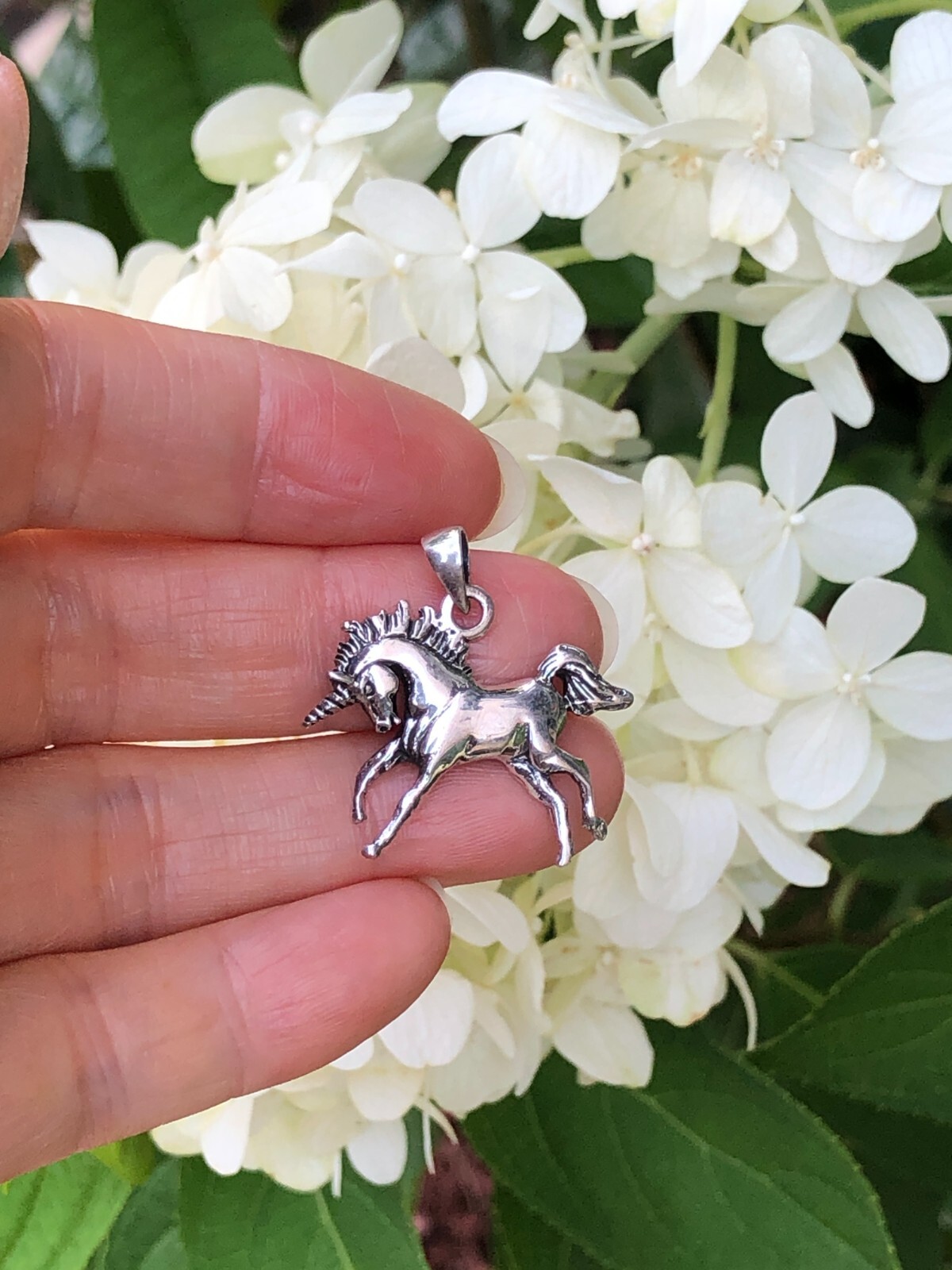 Unicorn Pendant Sterling Silver 925 26mm(1.02″)