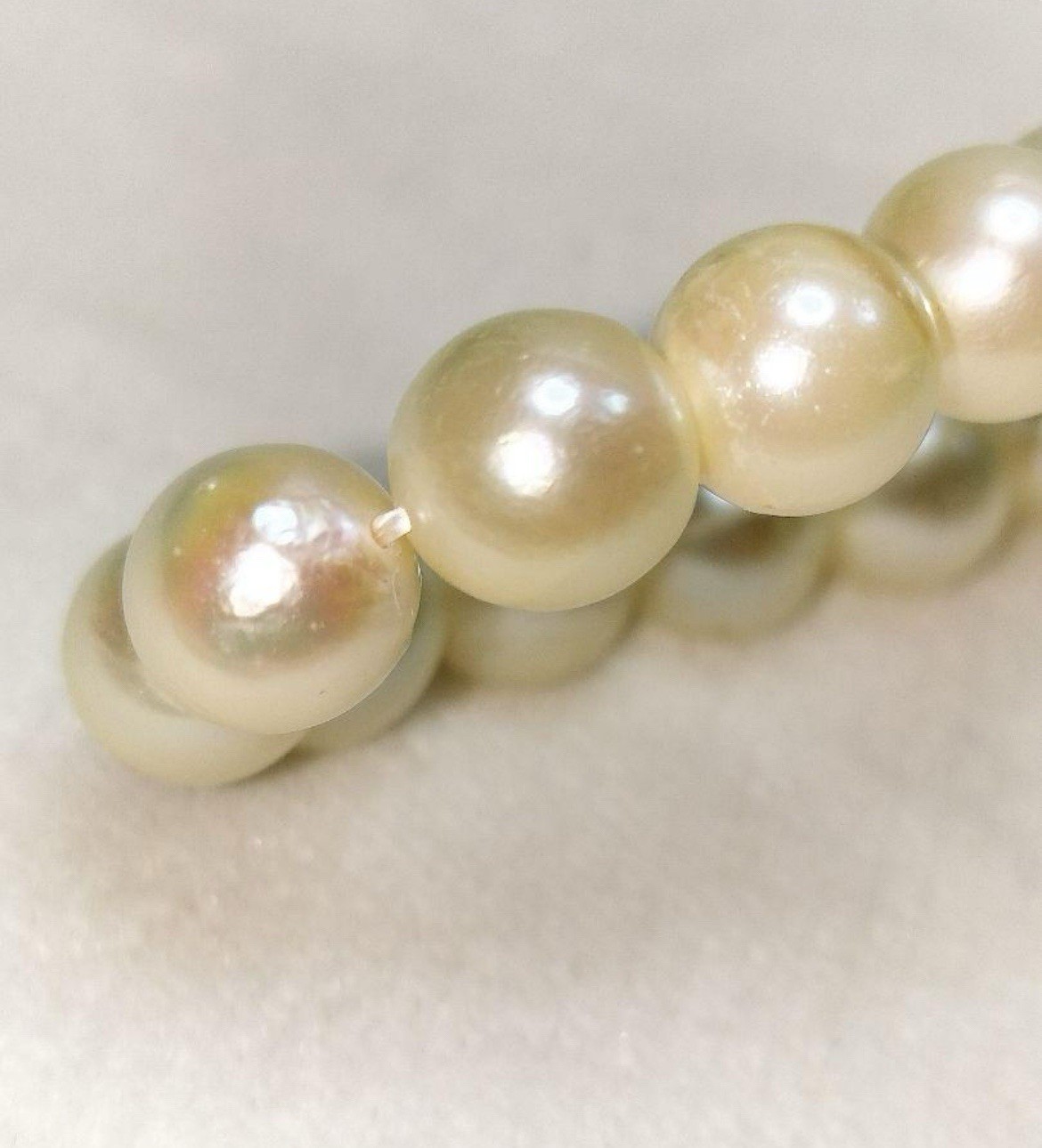 Akoya Pearl Necklace Seawater 6.5-7.0mm SV 17.3in Made in Japan