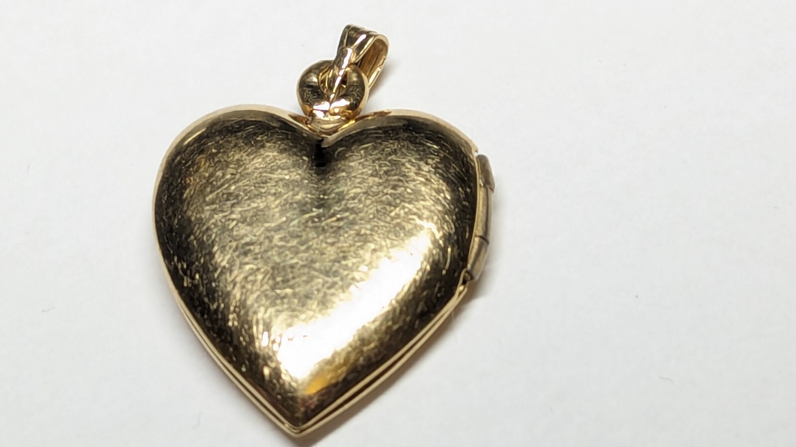 VINTAGE 14K YELLOW GOLD HEART PHOTO LOCKET ROSE HALLMARKED SIGNED 14K TK TRU-KAY