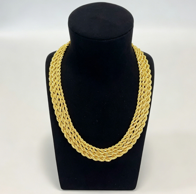 Real 14K SOLID Yellow Gold Rope Chain 1.5-9mm 20-26Inches necklace Lobster Lock
