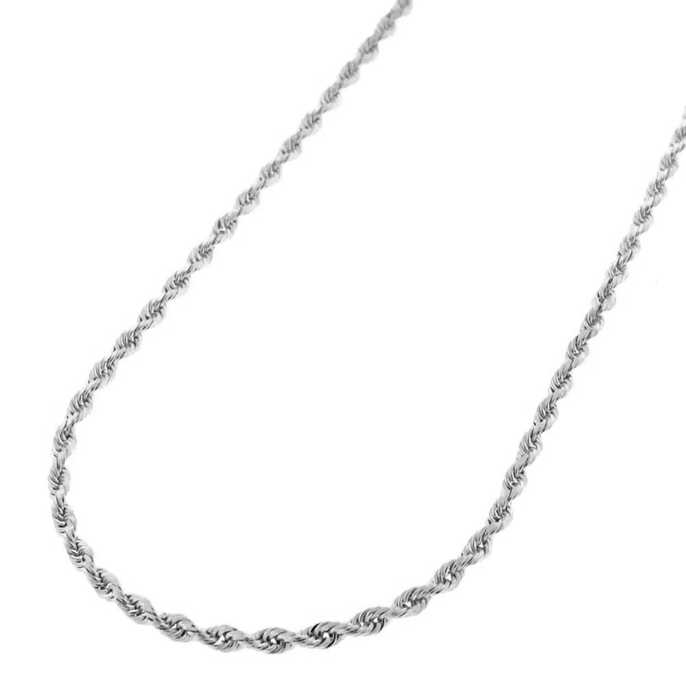 1MM Solid 925 Sterling Silver Italian DIAMOND CUT ROPE CHAIN Necklace Italy
