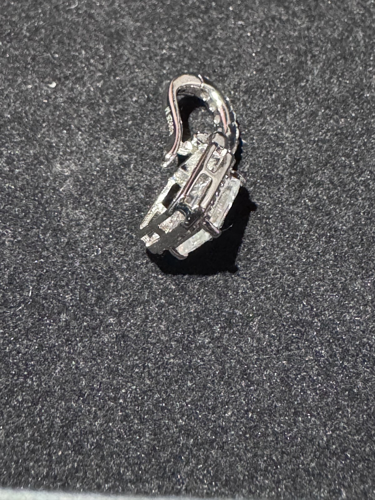 925 Sterling Silver Moissanite Pendant Enhancer Hinge Bail