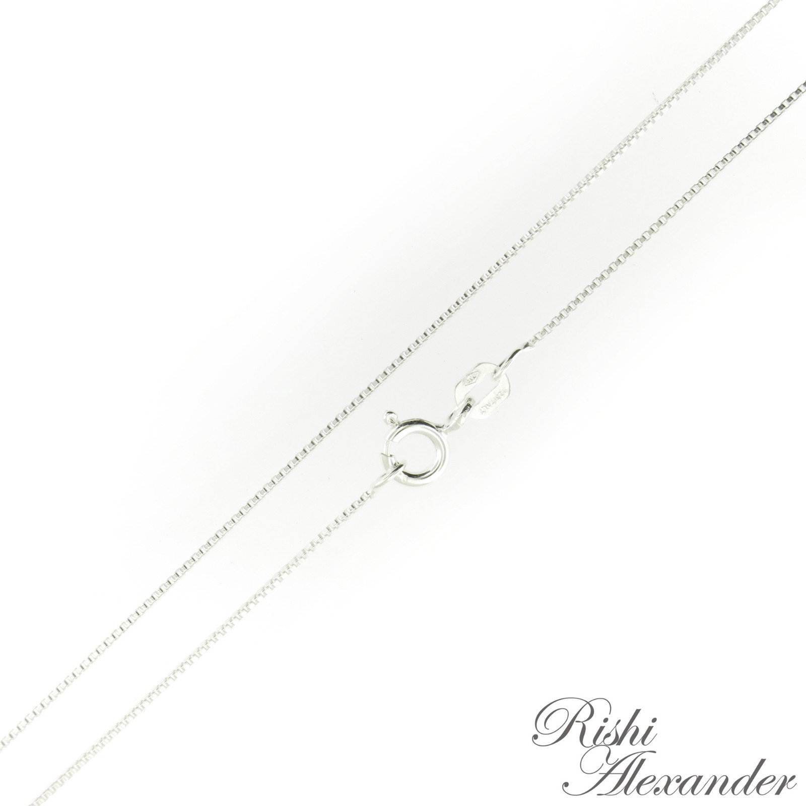Sterling Silver BOX Chain Necklace Thin .7mm 012 Gauge 925 Italy Italian Jewelry