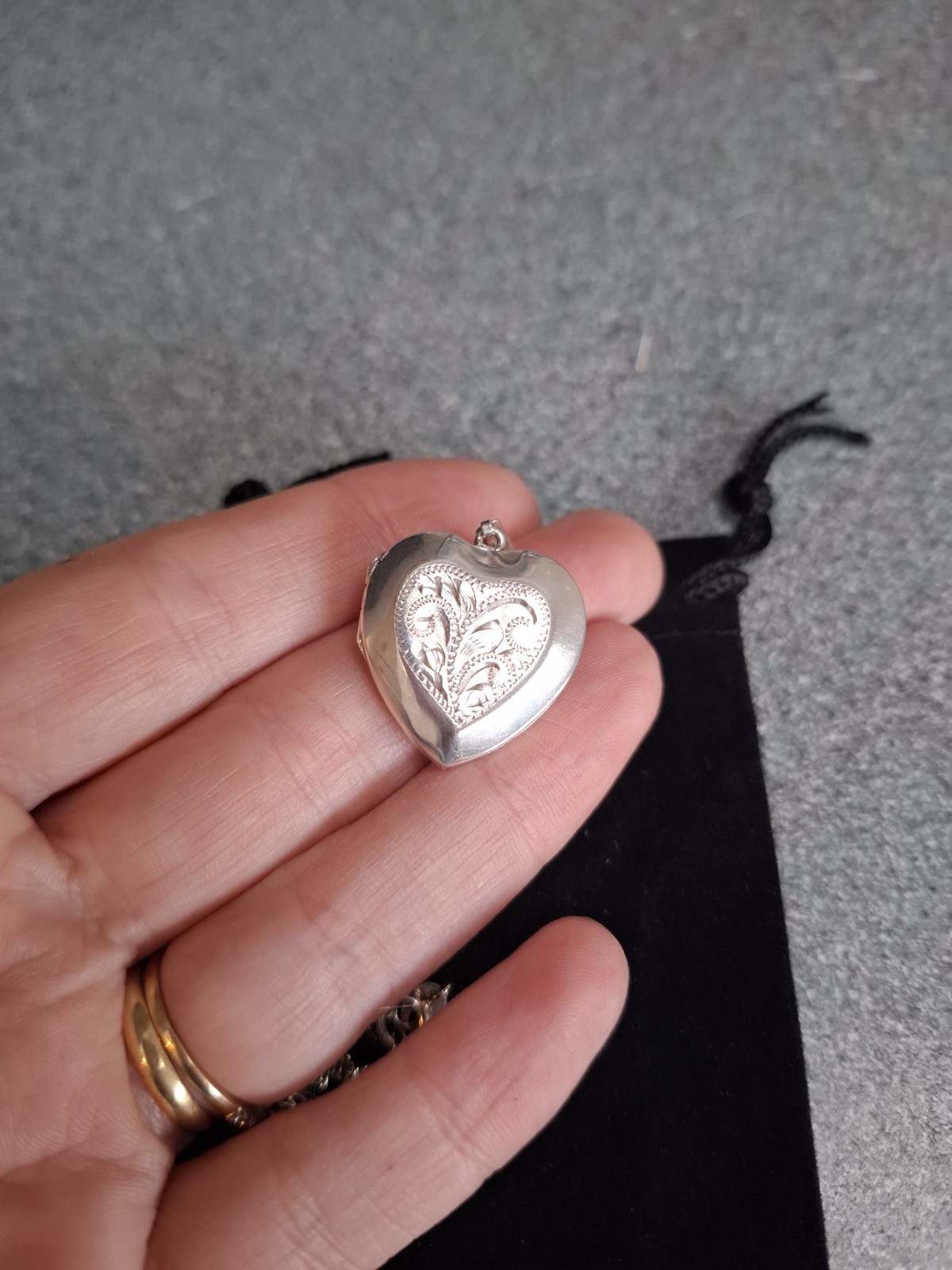 Vintage Sterling Silver Hallmarked Locket And Chain
