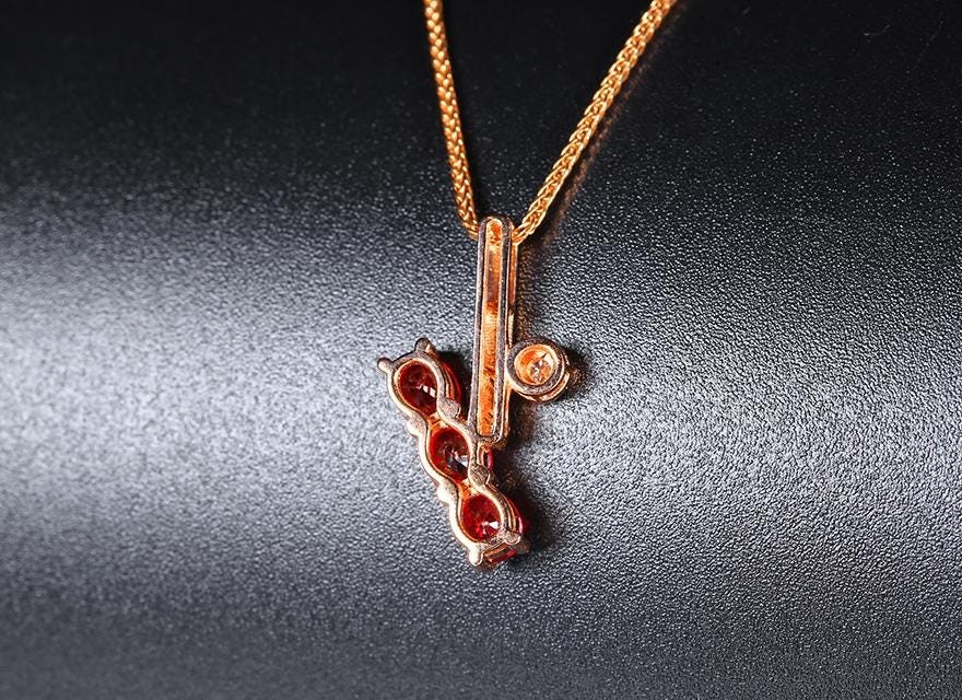 0.78ct Natural Ruby Pendant in 18K Gold with Diamonds, Unique Gemstone Jewelry