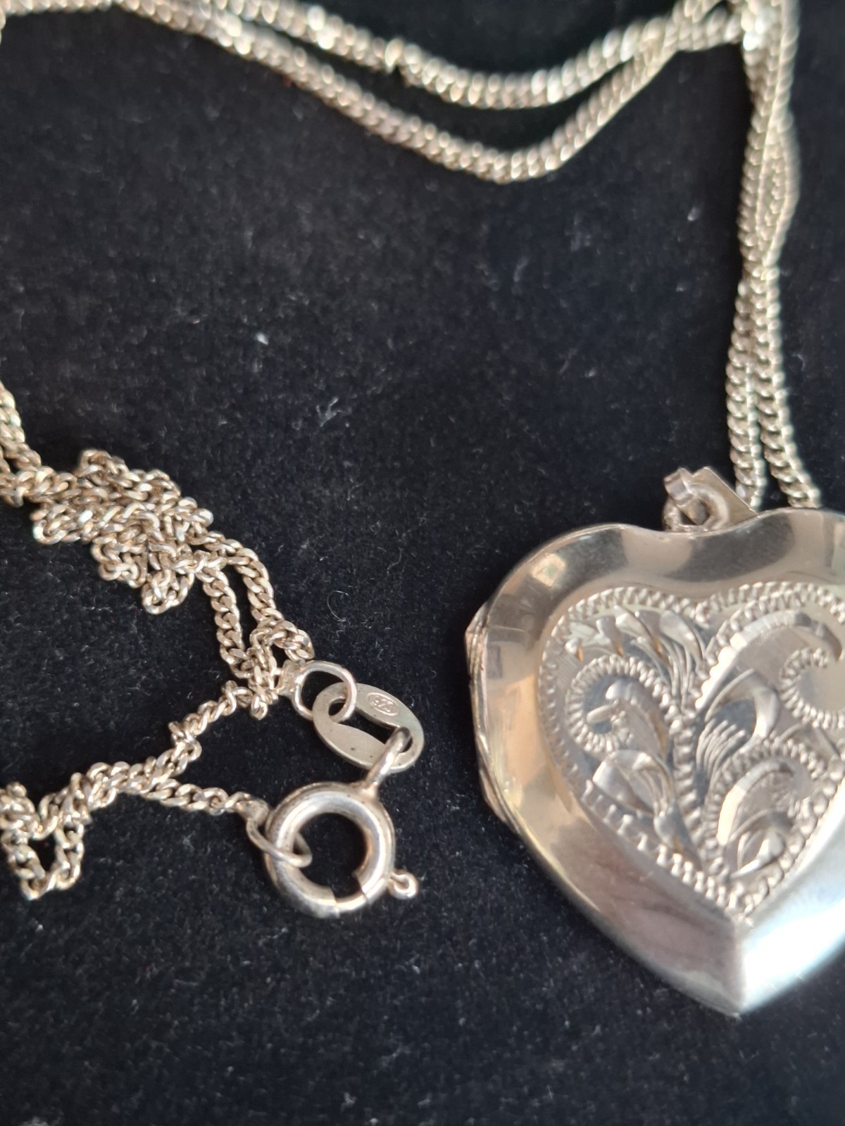 Vintage Sterling Silver Hallmarked Locket And Chain