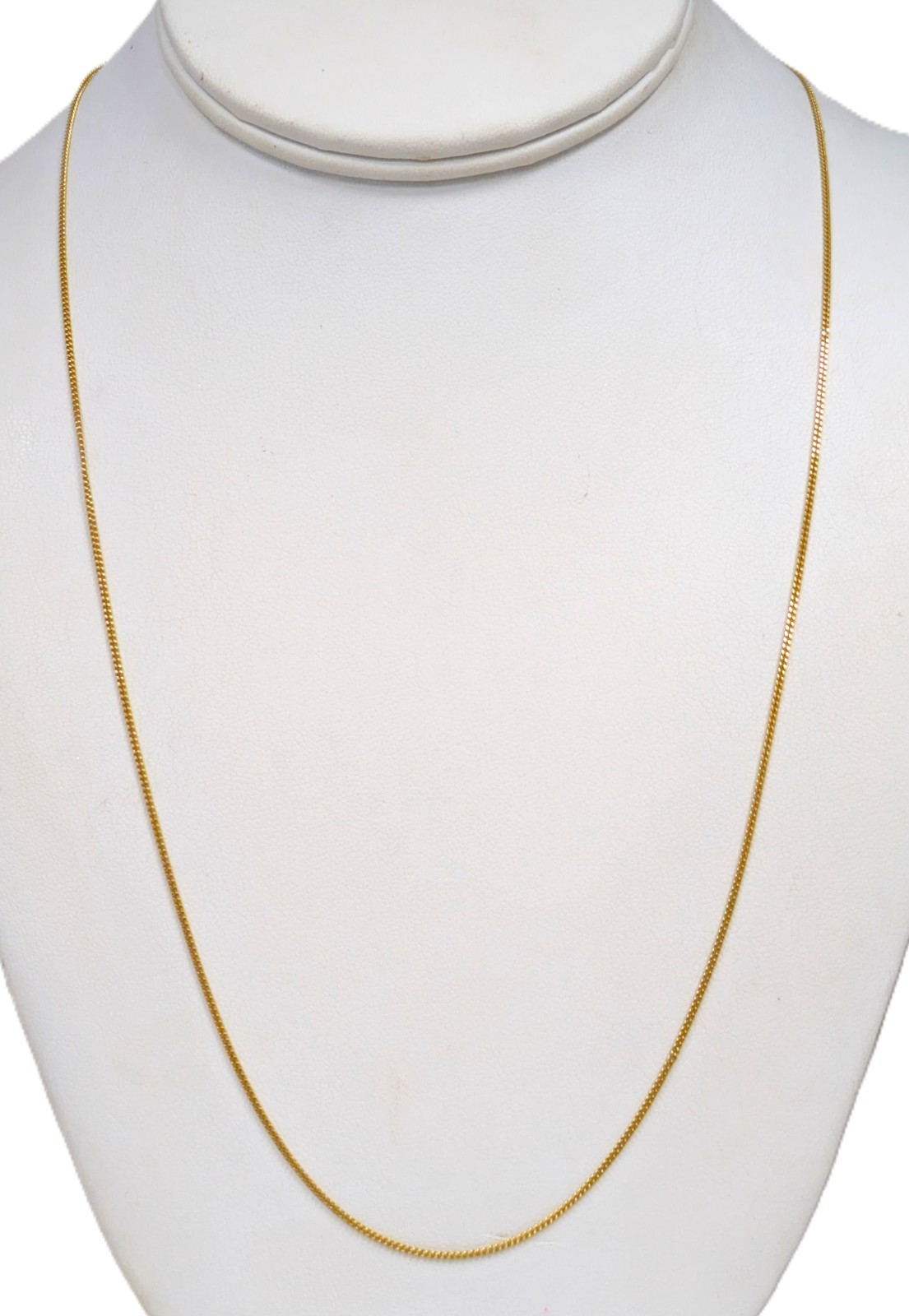 18K Gold Chain, 24” Long X 1/16”Wide