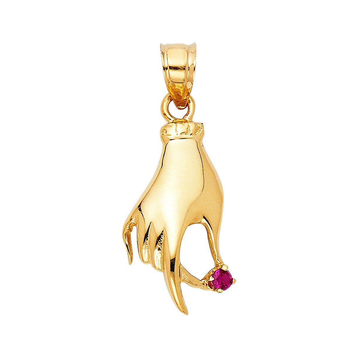 Gold 14K Yellow Gold Ladies Hand Pendant