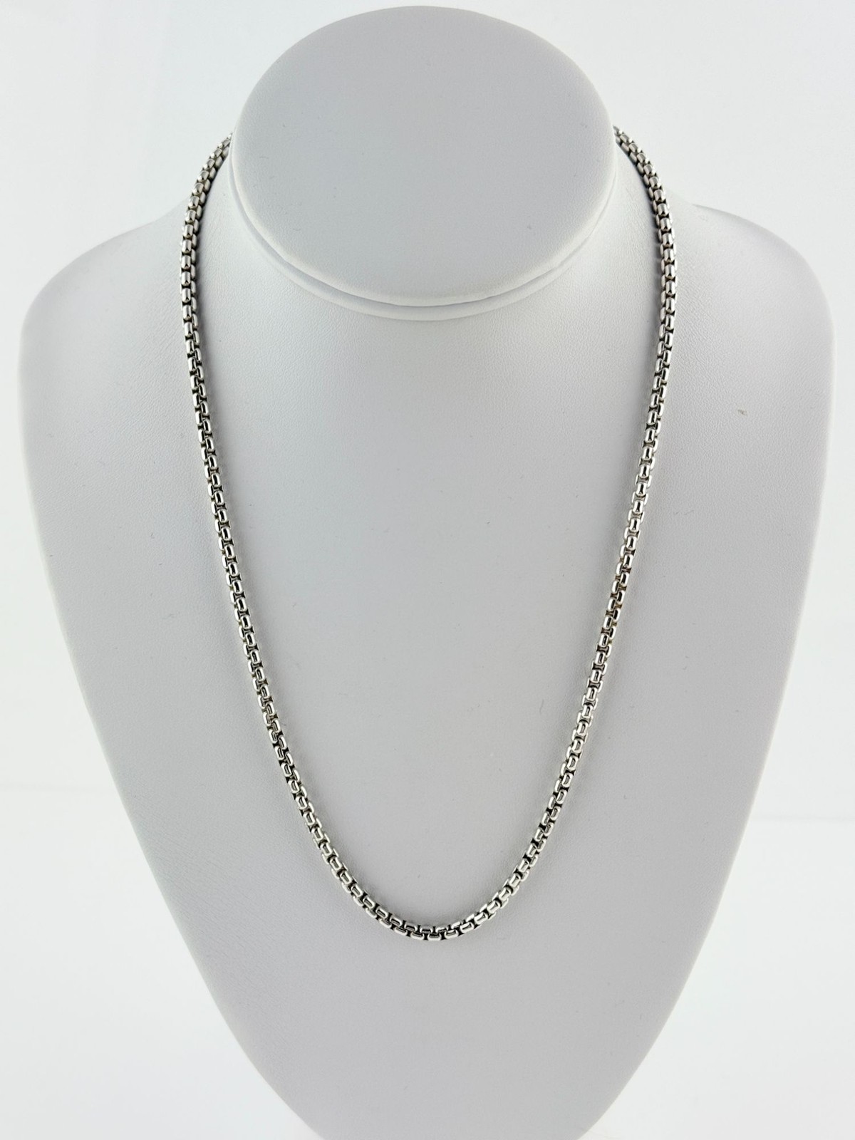 David Yurman 3.2mm Signature Box Chain Necklace 14k Gold Tag 32g 20 Inch Length