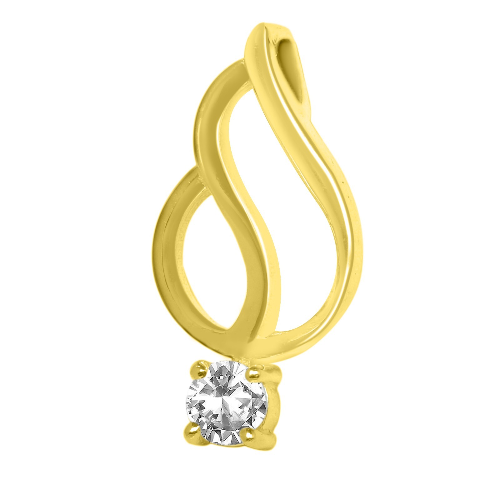 14KT Gold 0.54Ct 5.00mm G-H VS2 Natural Diamond Women’s Pendant -Tariffs Free