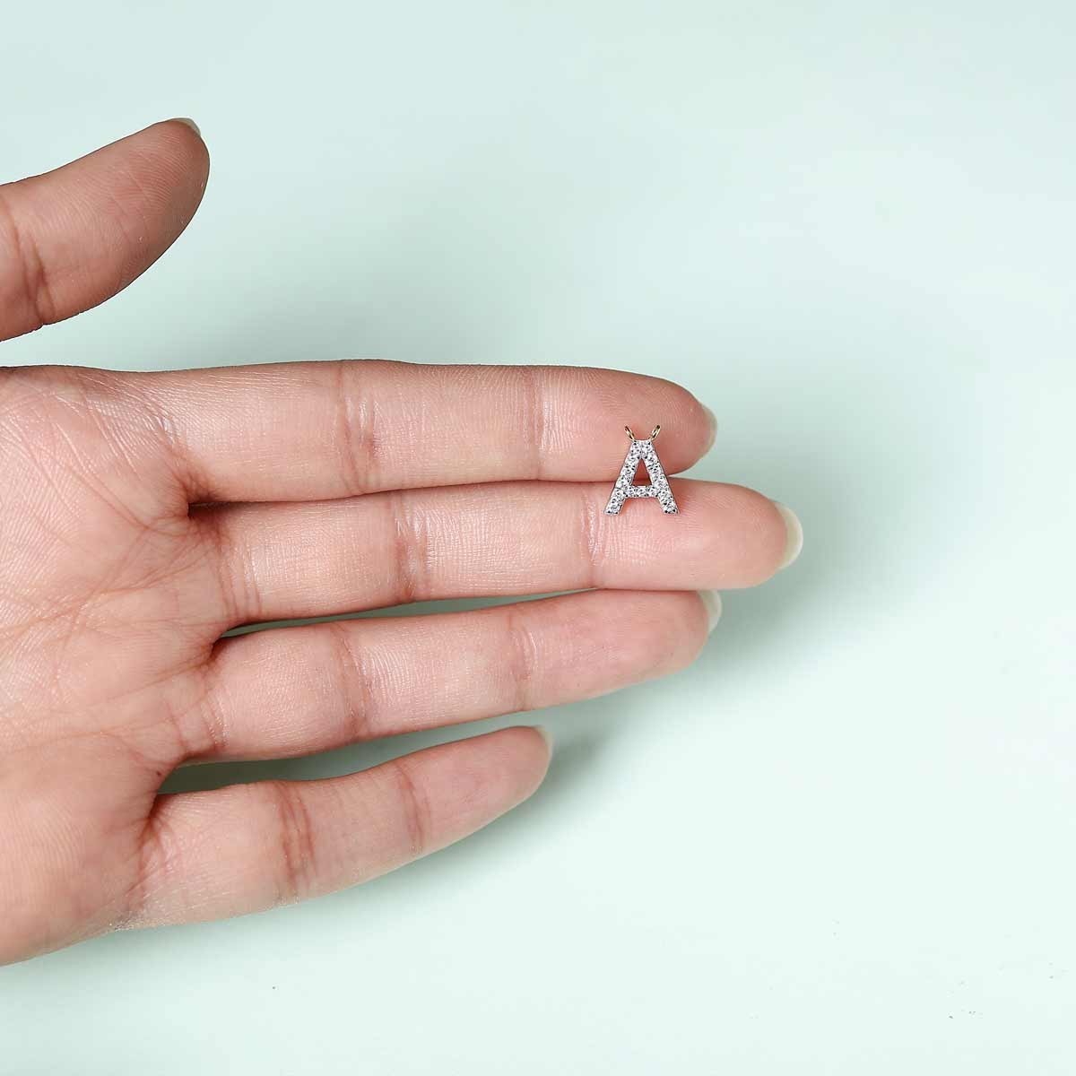 2.00 Ct Adorable Initial ‘A’ Diamond Pendant (Without Chain) 14k gold plated