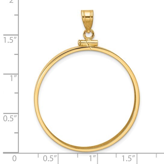1986-Now $50 1 oz American Eagle Screw Top Reeded Border Coin Bezel in 14k Gold