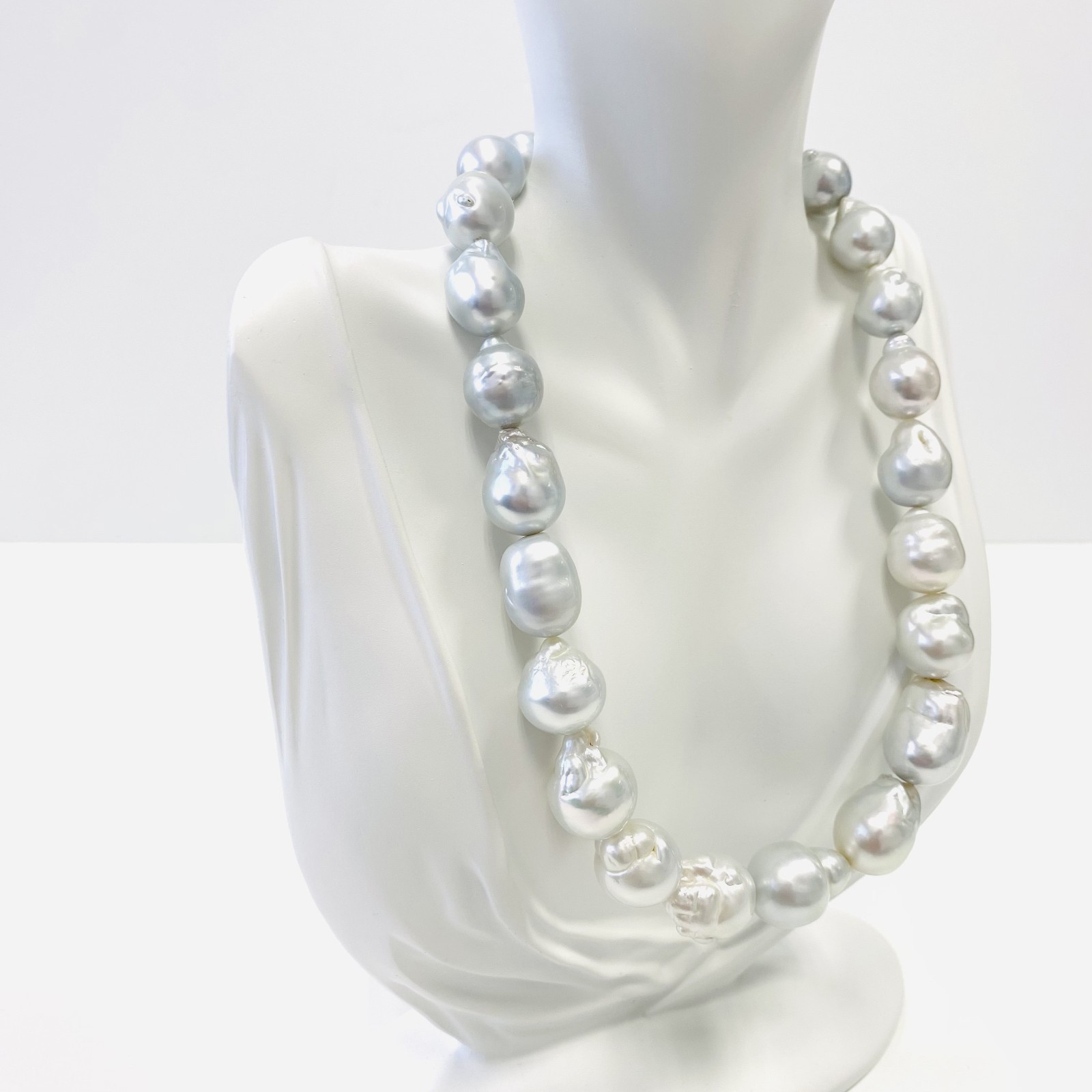 White South Sea Pearl Necklace Loose Strand 12mm to 19mm Large Baroque Pearls