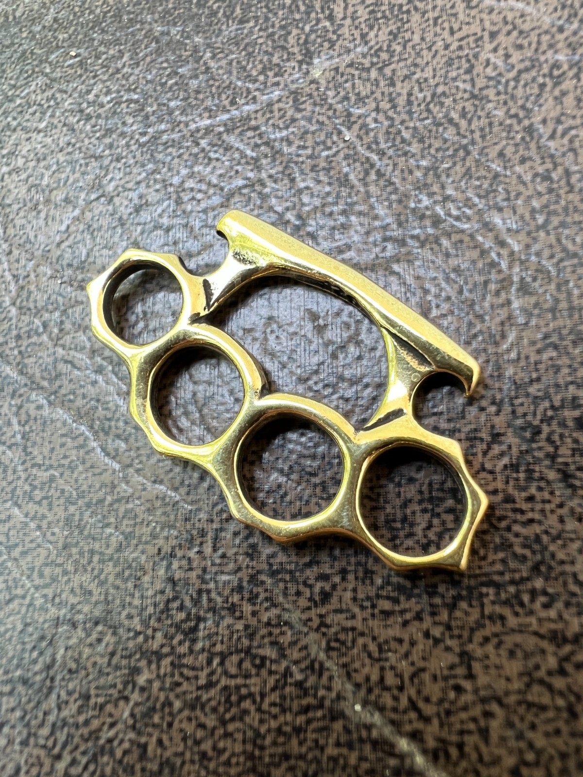 Real 925 Silver / 14k Gold Plated Brass Knuckle Oxidized Pendant Necklace Charm