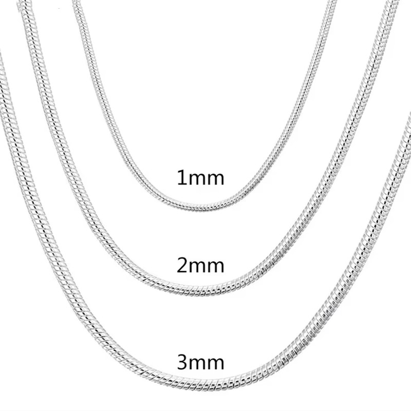 925 Sterling Silver Classic Box Chain Necklace 2mm Tarnish Free 16-32 Inch Chain