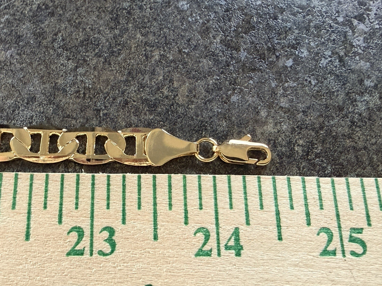 Men/Women 24.5” 14k stamped 9.1mm Gold Filled Mariner Chain Necklace 49.61 g