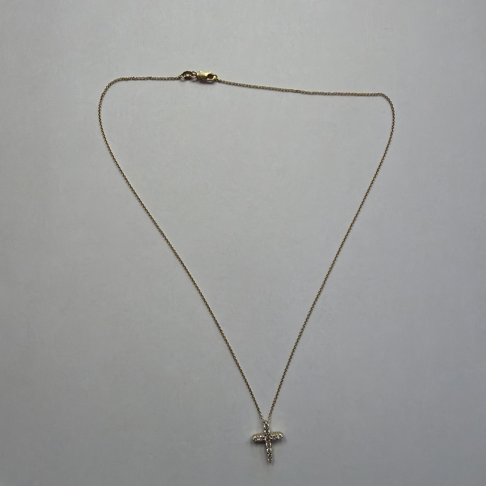 Roberto Coin Necklace 18k Vintage Pre Ruby Diamond Cross Pre 1996