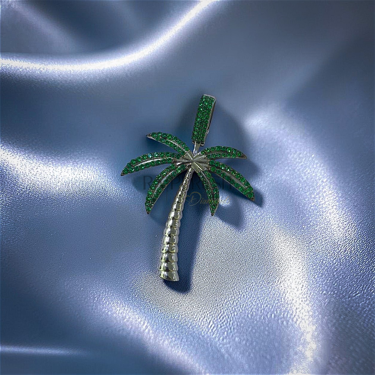 925 Sterling Silver Palm Tree Pendant – Beach Vacation Tropical Charm Gift