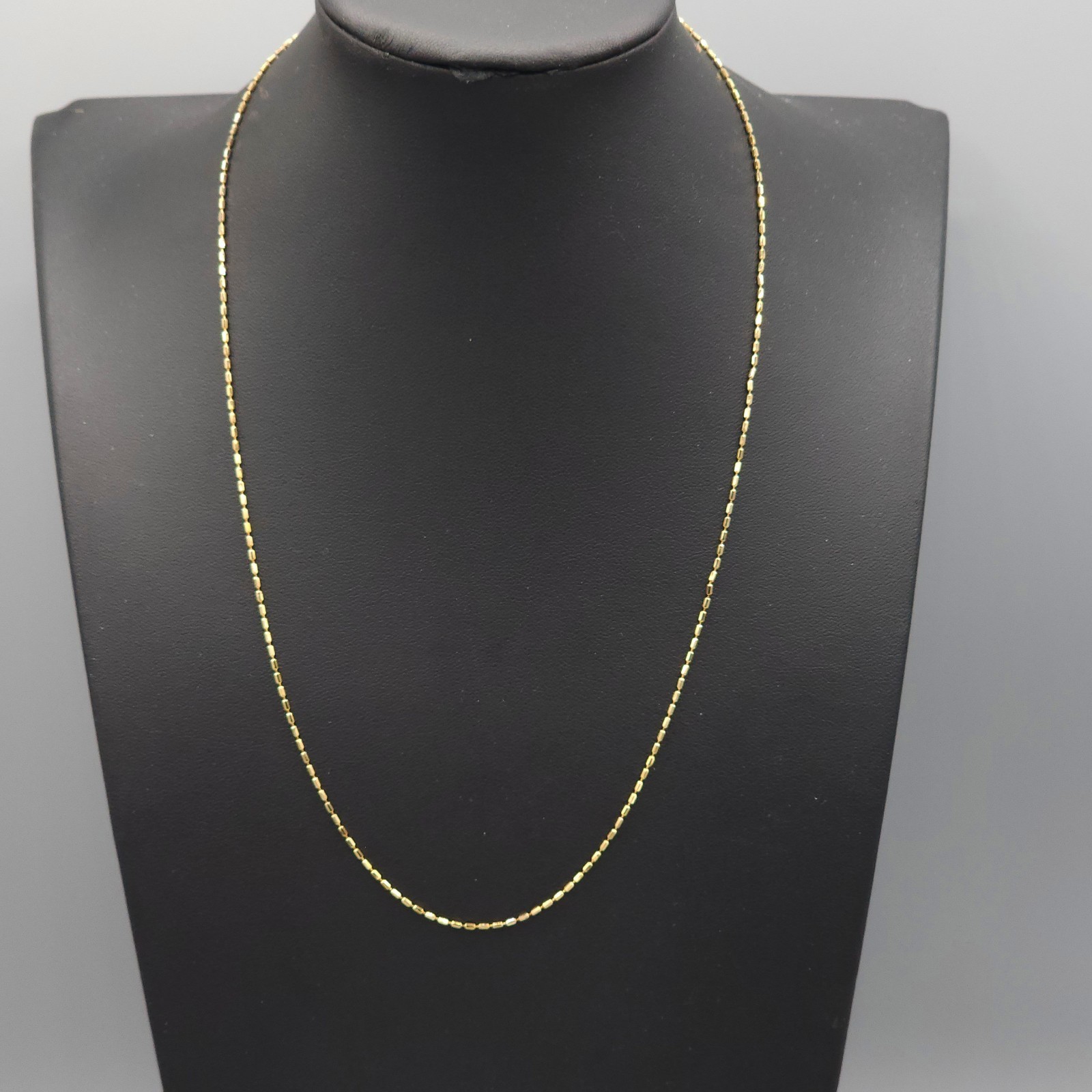 Itaor Sterling Silver 925 Italy Yellow Gold Vermeil Bar Chain Necklace 2.4 Grams