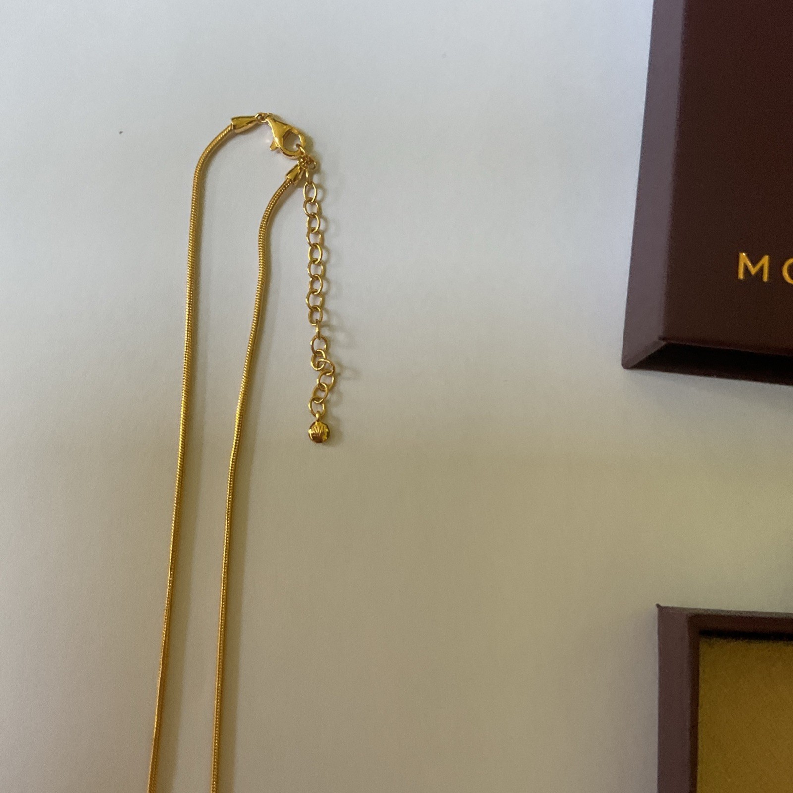 Monica Vinader Odyssey Gemstone Chain Necklace 18k Gold Vermeil & Green Onyx