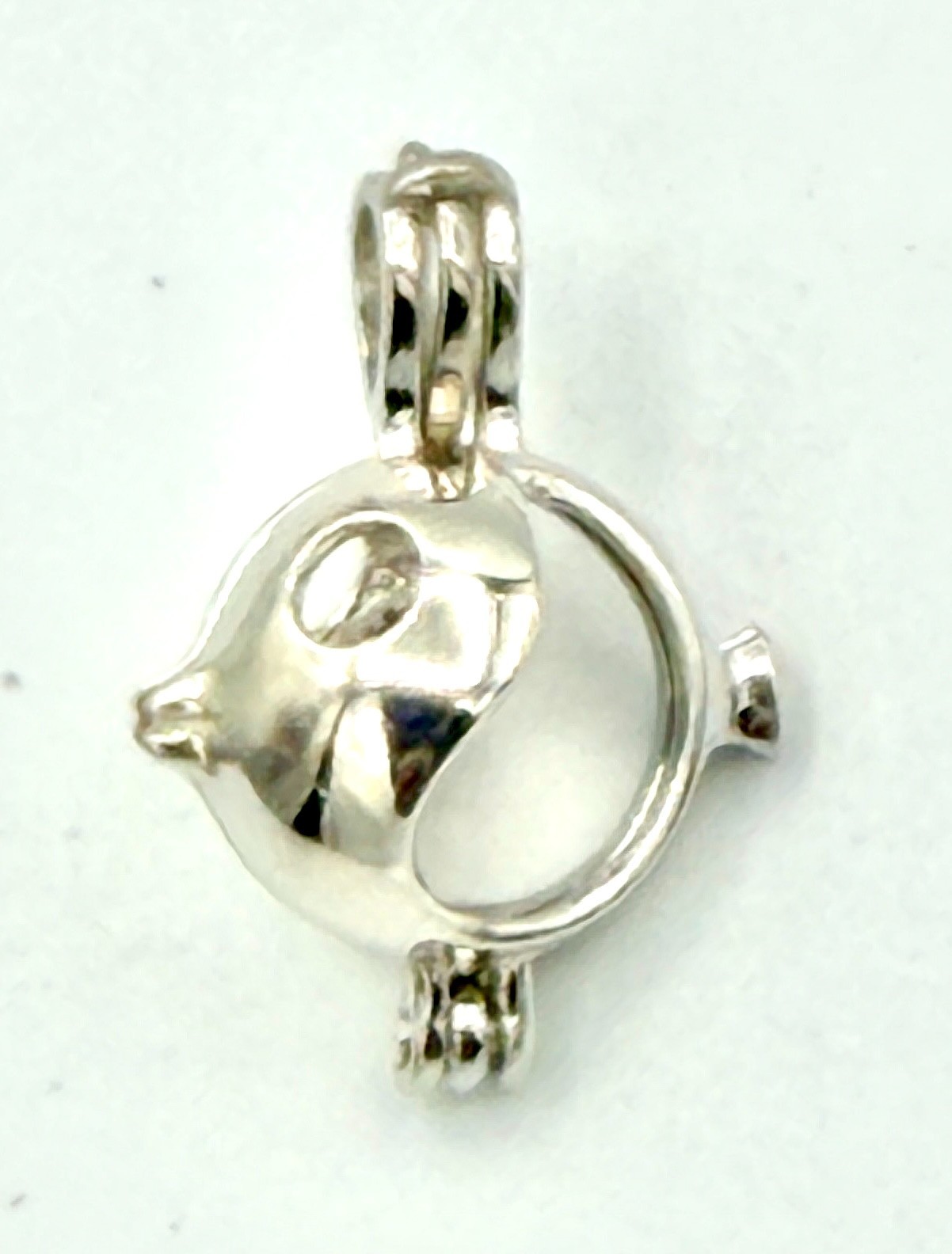 Sterling Silver Pearl Cage Pendant for Necklace Bracelet Nature Animals Insects