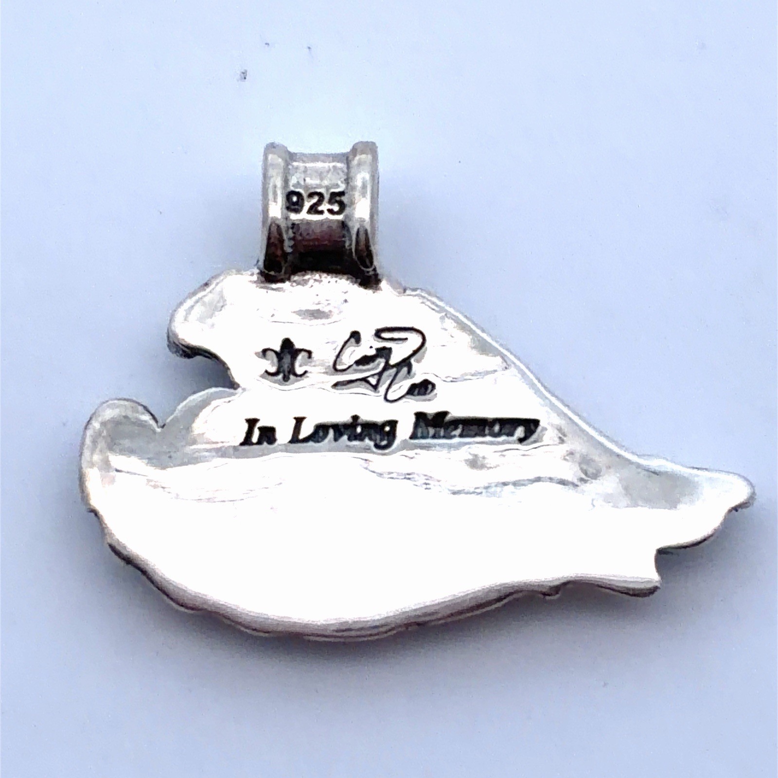Designer Cristy Cali 925 Sterling Silver Angel Baby In Loving Memory Pendant