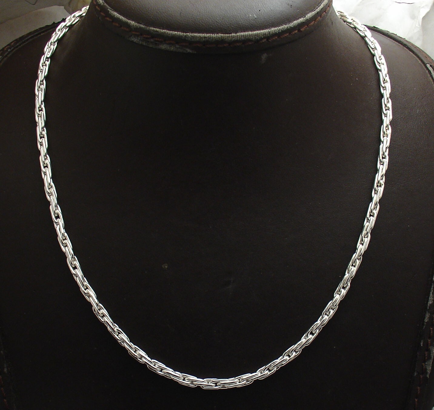18″ Multi Twisted Oval Link Necklace Chain Real 925 Sterling Silver