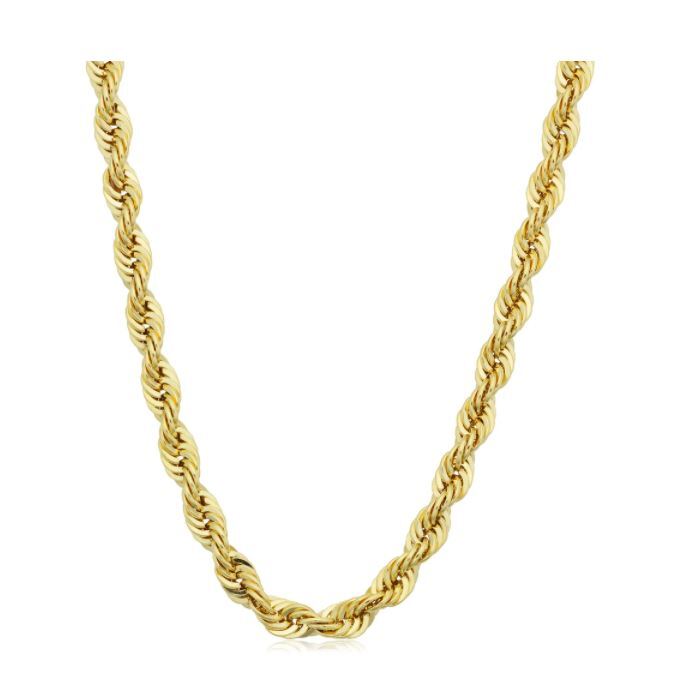 14k Yellow Gold Filled Men’s 4.2mm Rope Chain Necklace