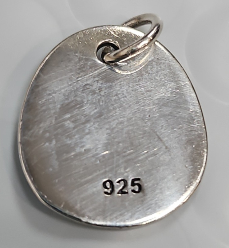 USA Seller Trees and Moon Pendant Genuine Sterling Silver 925 Height S163