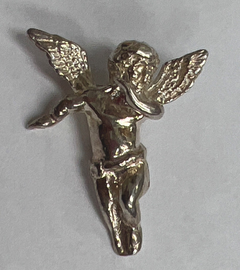 Guardian Angel 3D Sterling Silver Pendent