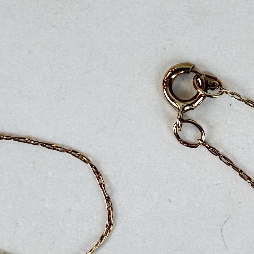 Chain GOLD 20” 10k Vintage Necklace Yellow Dainty Oval Paperclip Chain .4g