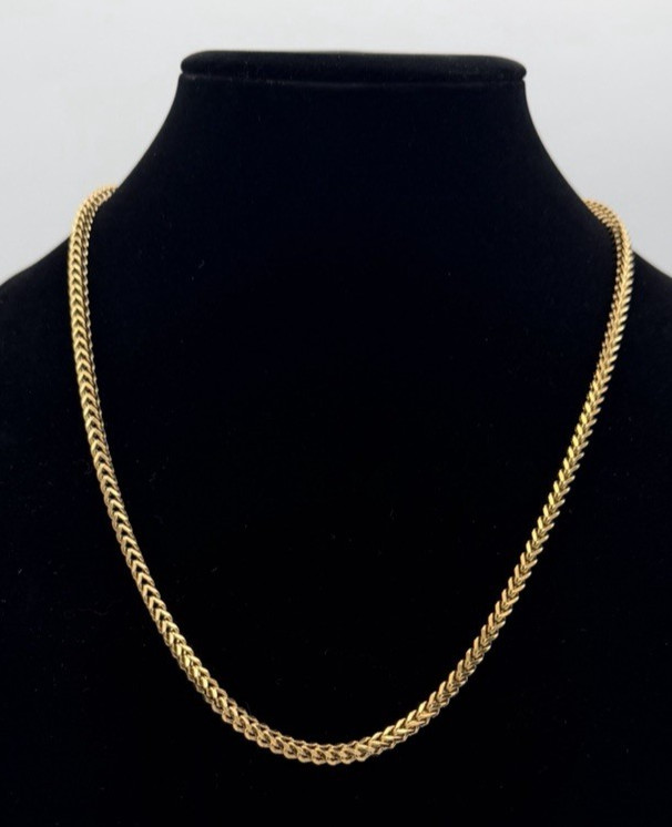 18k Yellow Gold Filled 22″ Franco Box Link Chain 4mm New